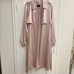 Express Soft Pink Trench Coat